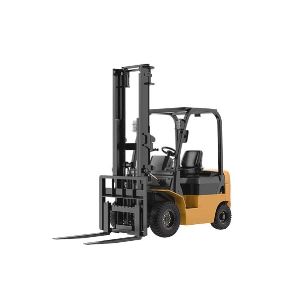 forklifts include features such as seat belts, horns, and back-up alarms for safety